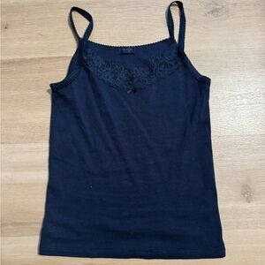 John Galt Black Lace Baby Tank